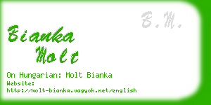 bianka molt business card